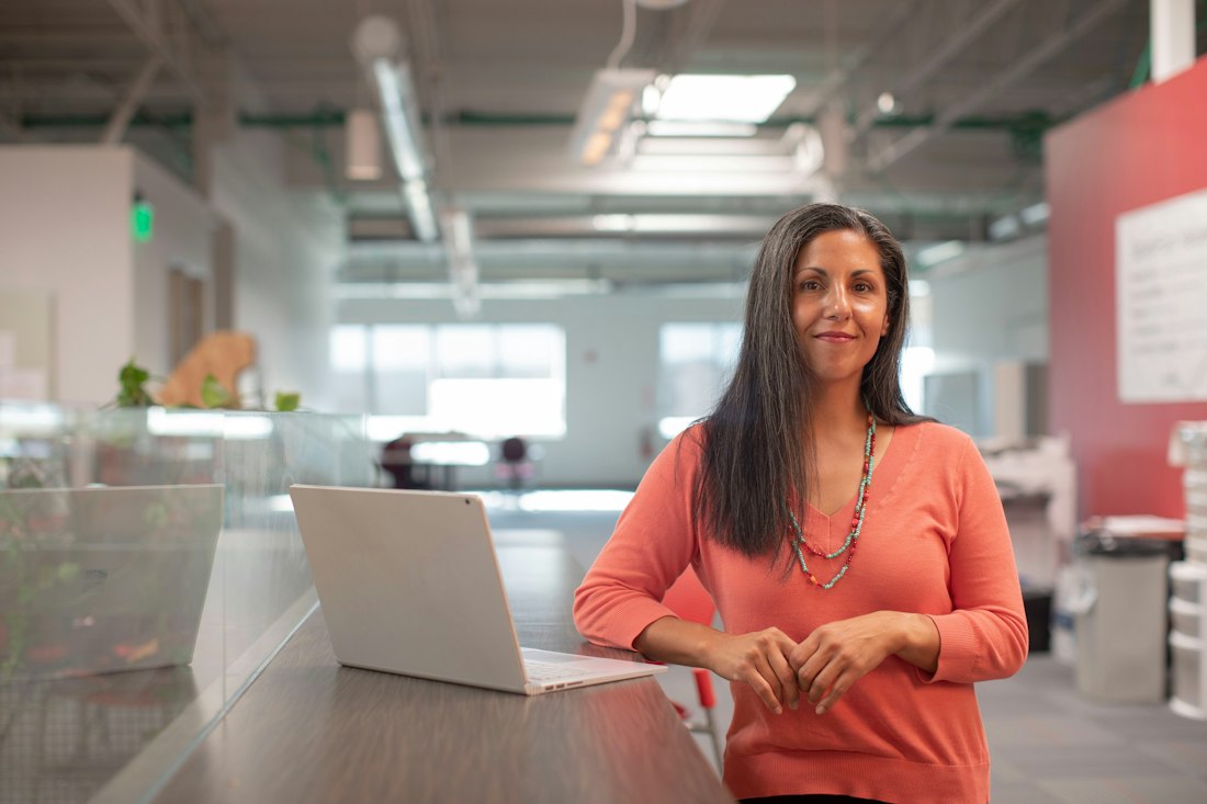 Corporate video production in Houston with a presenter on camera