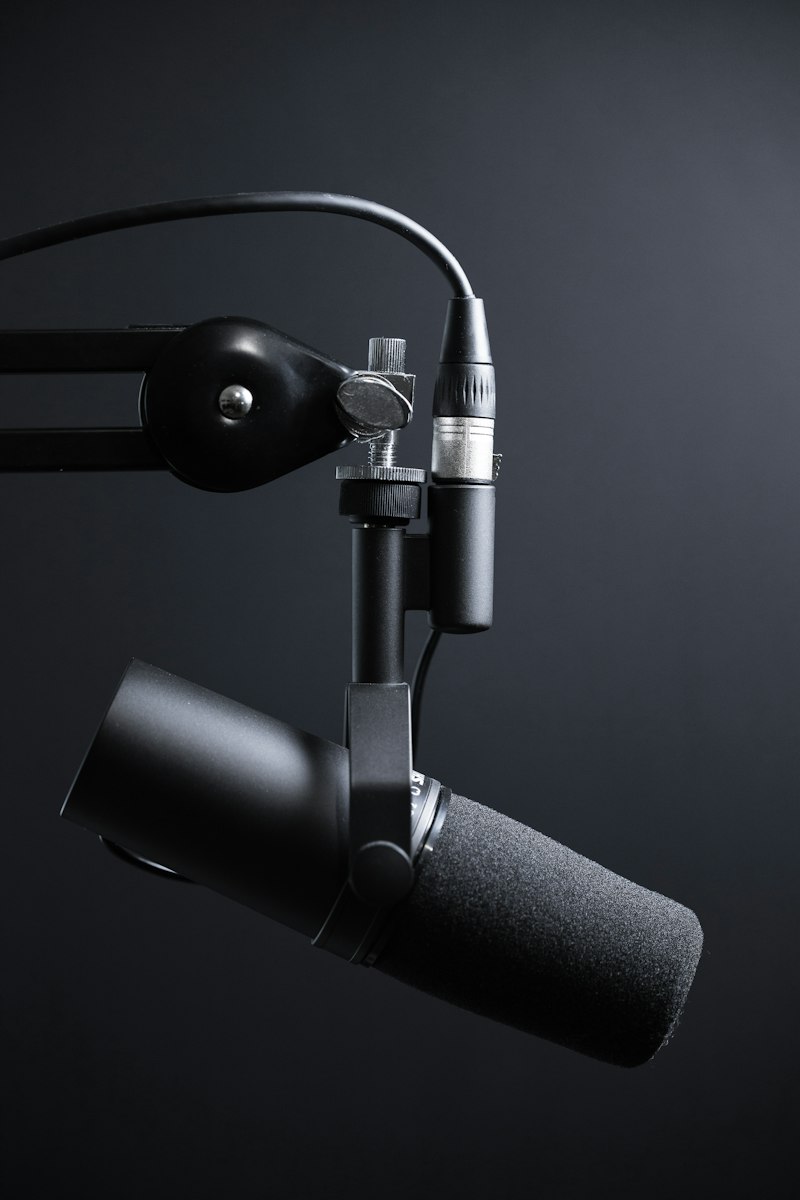 Studio microphone for corporate voiceover and narration